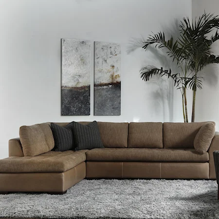 Casual Sectional with Right Arm Chaise